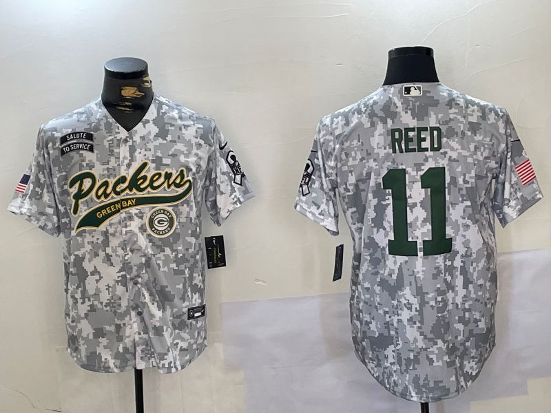 Men Green Bay Packers #11 Reed Nike Arctic Camo 2024 Salute to Service Limited NFL Jersey style 2->green bay packers->NFL Jersey
